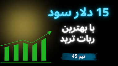  سود 15 دلاری با بهترین ربات ترید با ربات تیم ۴۵ | ترید با ربات 