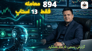 گزارش عملکرد سیگنال فارکس و کریپتو ۲۰۲۶ | تحلیل آماری ۵ ماهه تیم تریدینگ ربات